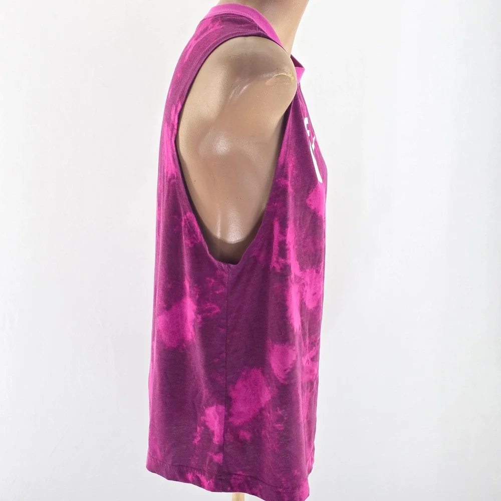 Nike Muscle Tank Top Womens Small Pink Tie Dye Futura Logo BV8238-623 Sportswear